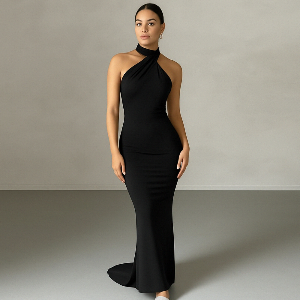 Modern Muse Halter Bodycon Dress