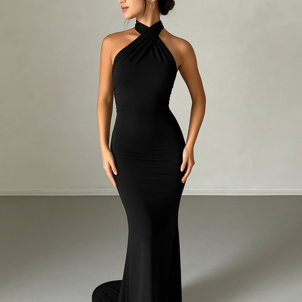 Modern Muse Halter Bodycon Dress-My Comfy BlouseModern Muse Halter Bodycon Dress - Image 2