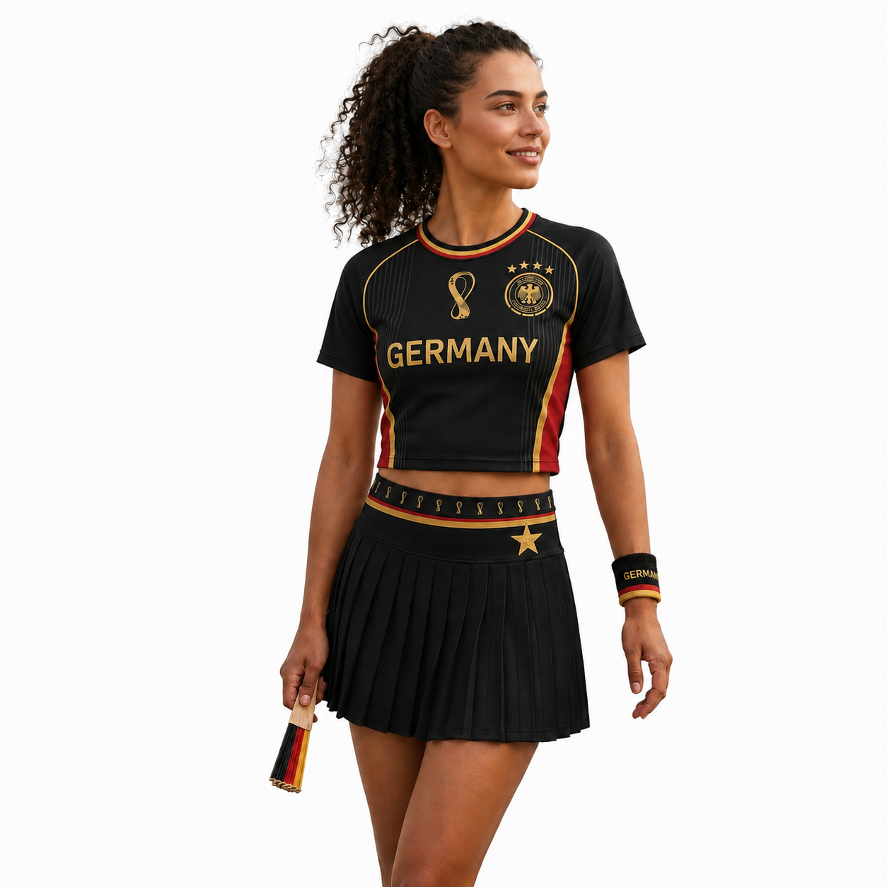 FIFA 2026 Germany Football Themed Two Piece Skirt Set For Women