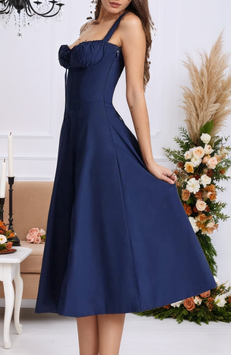 Floral Corset Style Waist Dress