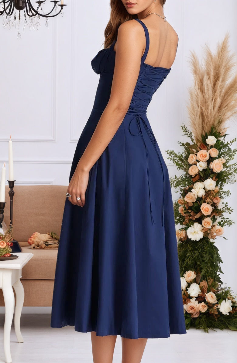 Floral Corset Style Waist Dress