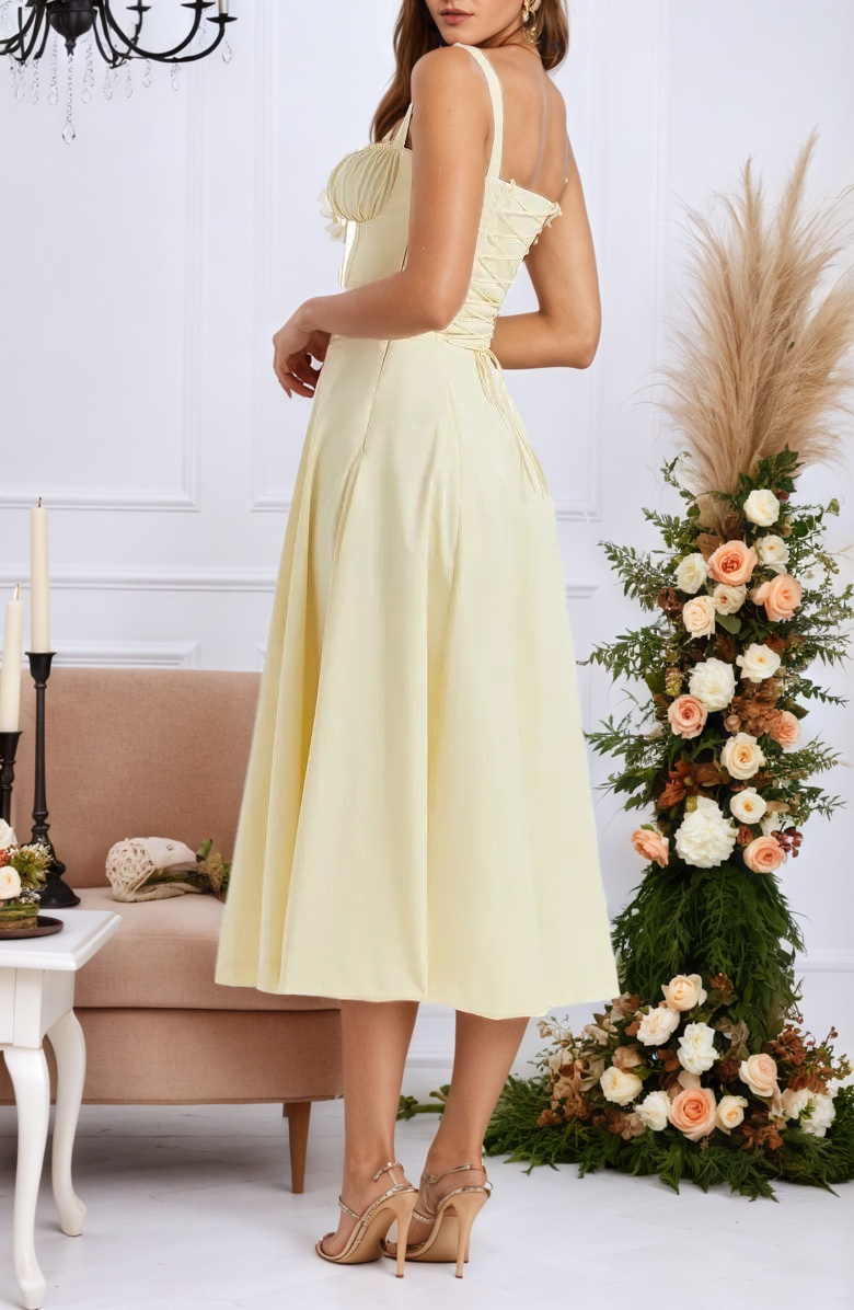 Floral Corset Style Waist Dress