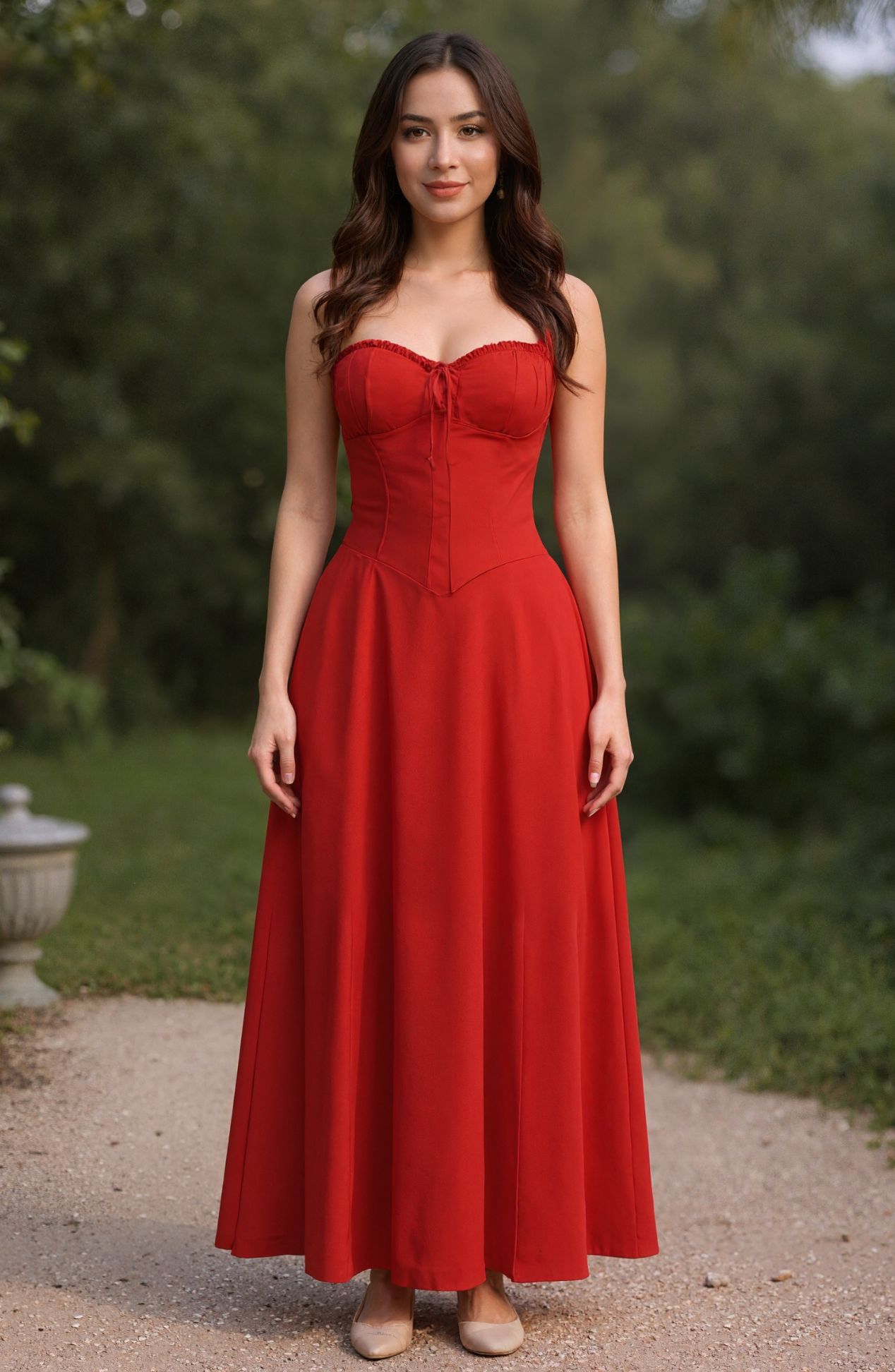 Floral Corset Style Waist Dress