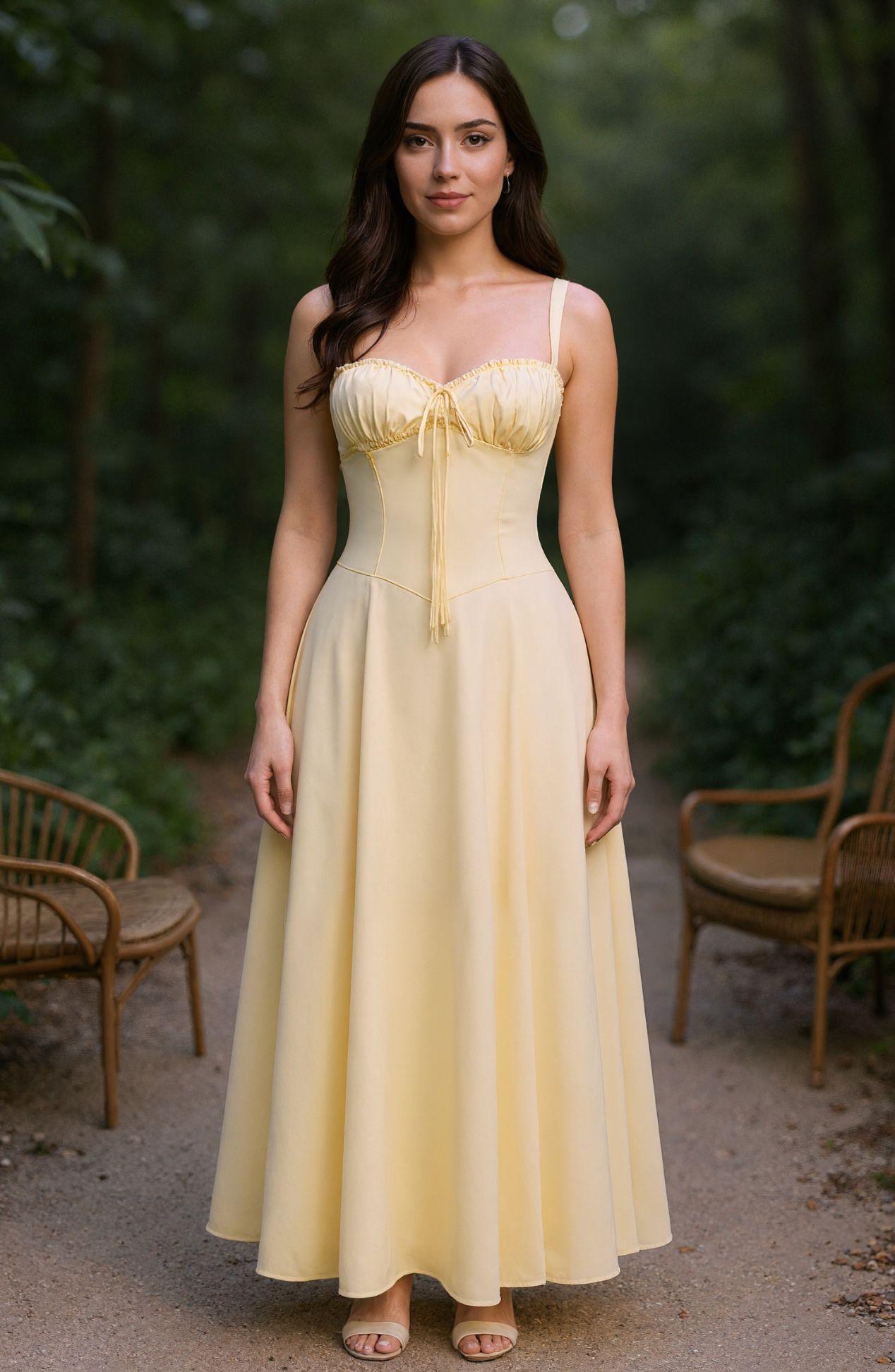 Floral Corset Style Waist Dress