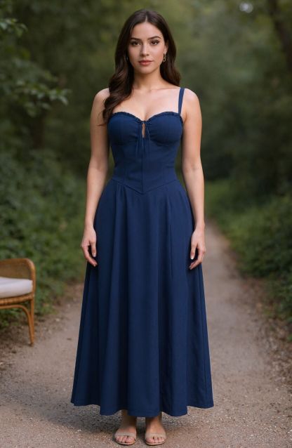 Floral Corset Style Waist Dress