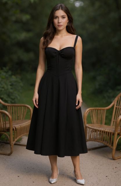 Floral Corset Style Waist Dress