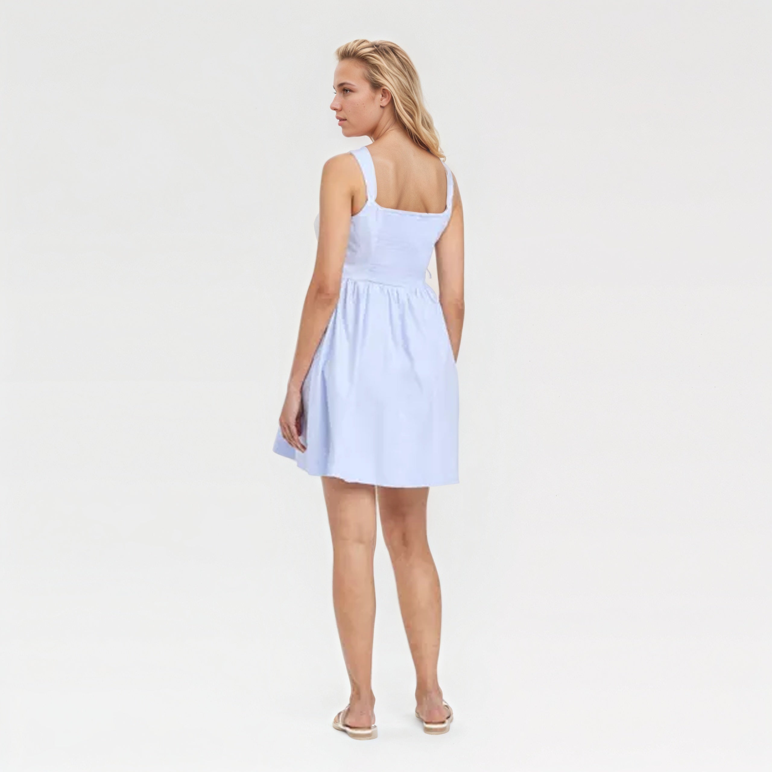 Woven Corset Mini Dress-My Comfy Blouse