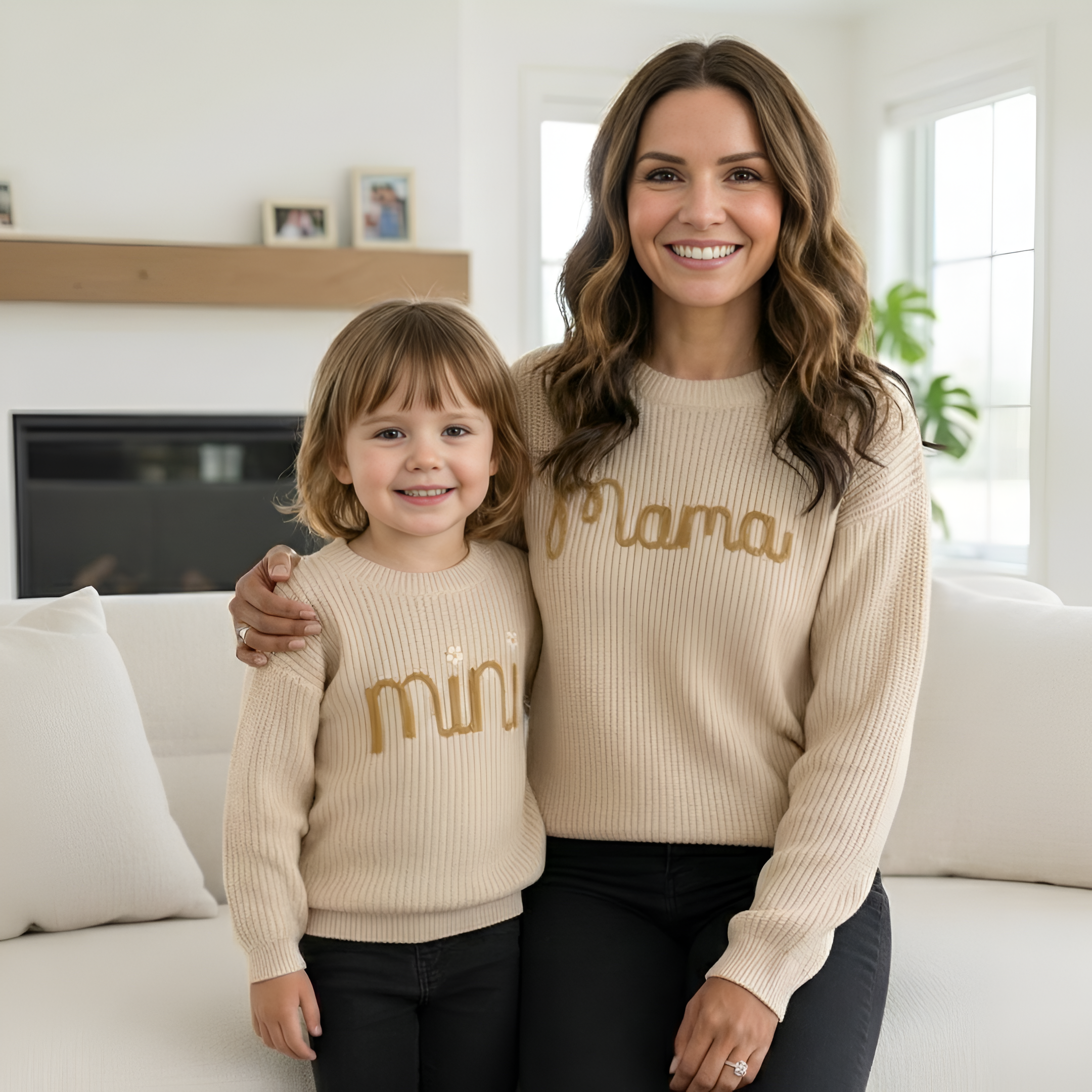 Mama and Mini Soft Cotton and Knit Sweater Set