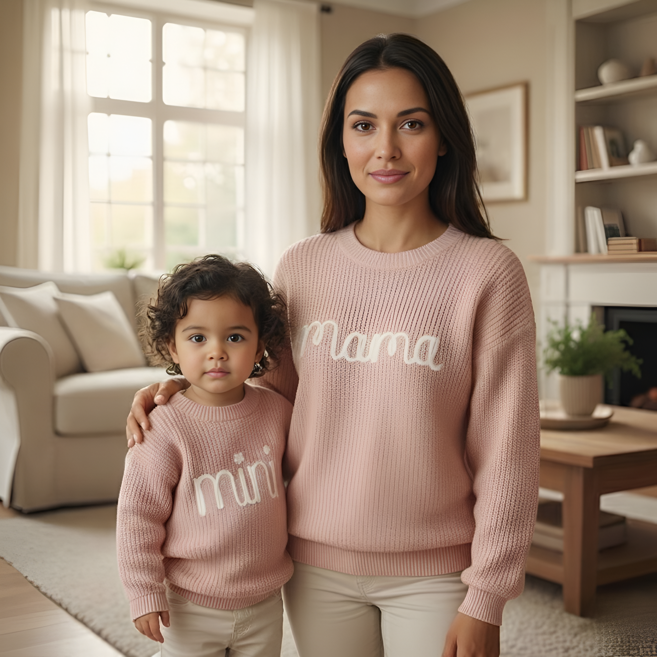 Mama and Mini Soft Cotton and Knit Sweater Set