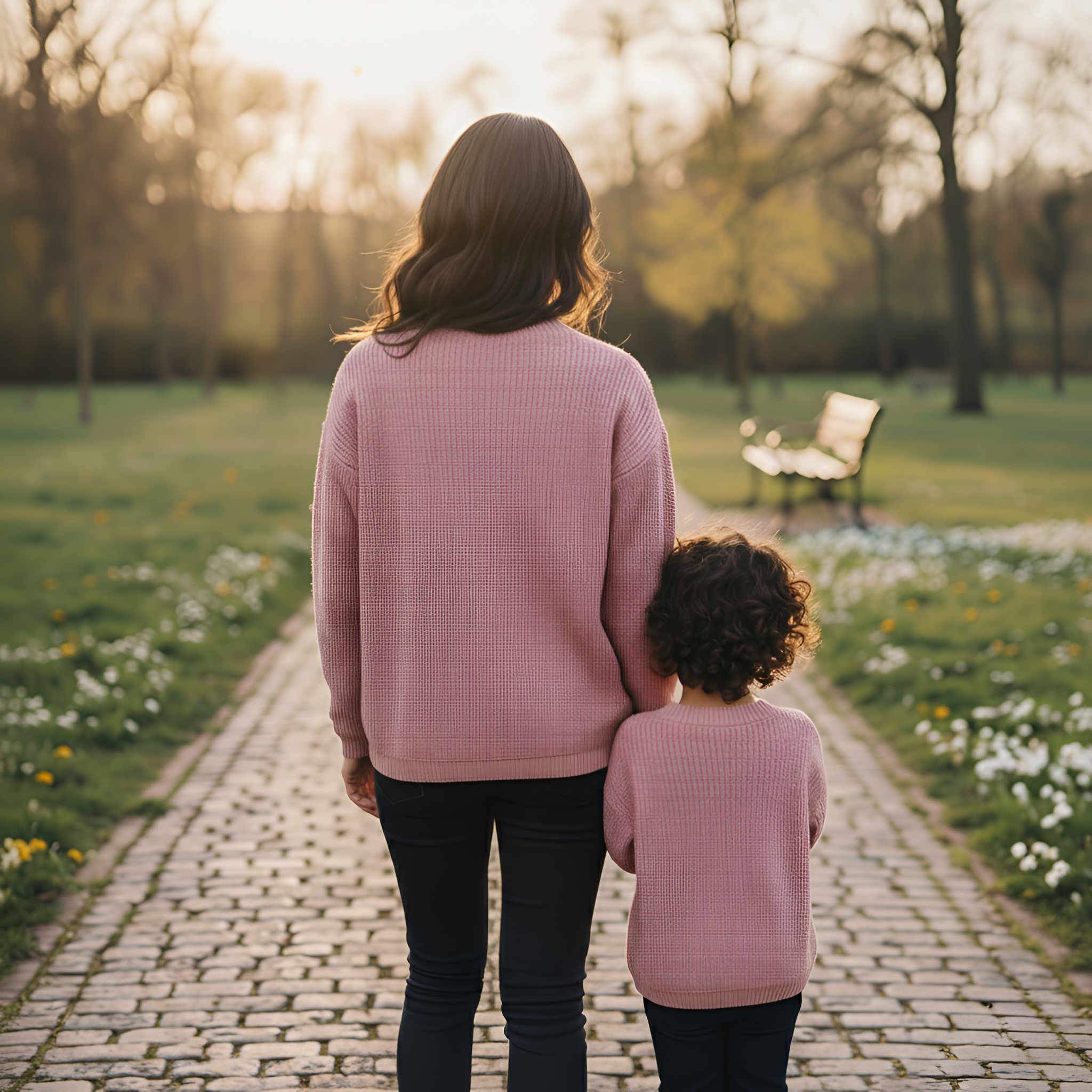 Mama and Mini Soft Cotton and Knit Sweater Set