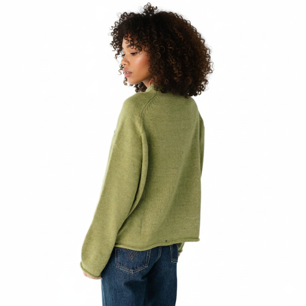 Cozy Knit Pullover With Animal Motif-My Comfy Blouse