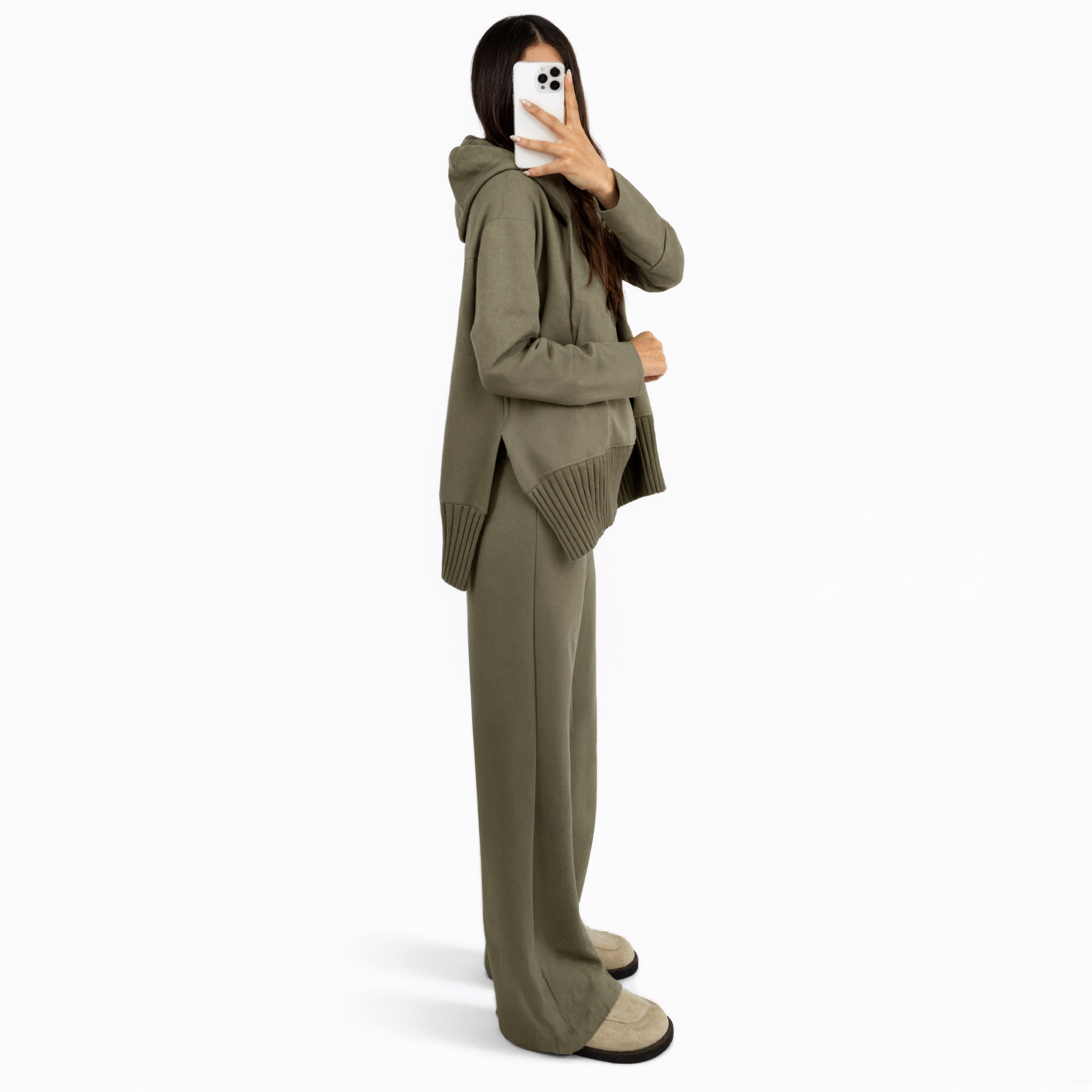 Hooded Cardigan Cozy Two Piece Loungewear Set-My Comfy Blouse