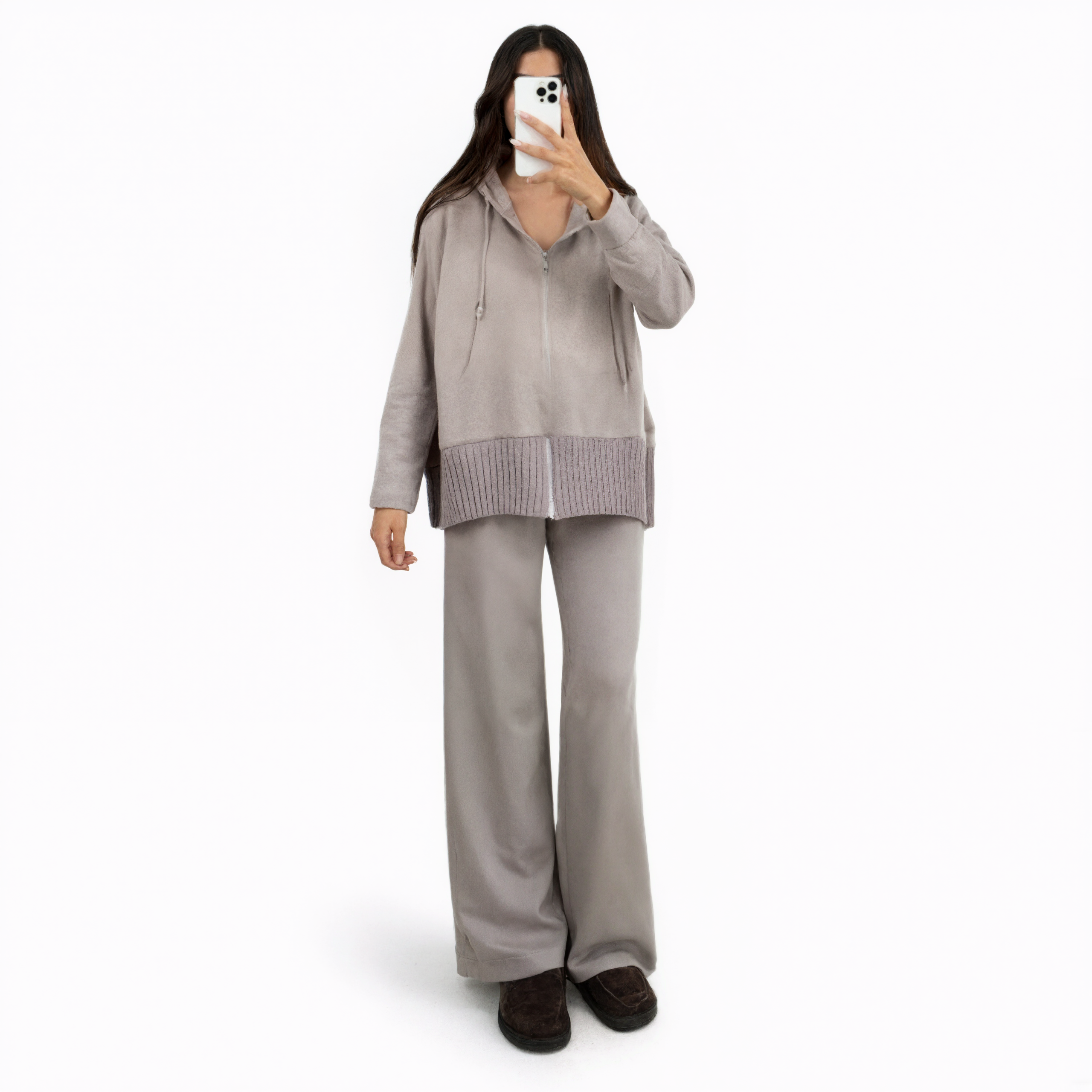 Hooded Cardigan Cozy Two Piece Loungewear Set-My Comfy Blouse