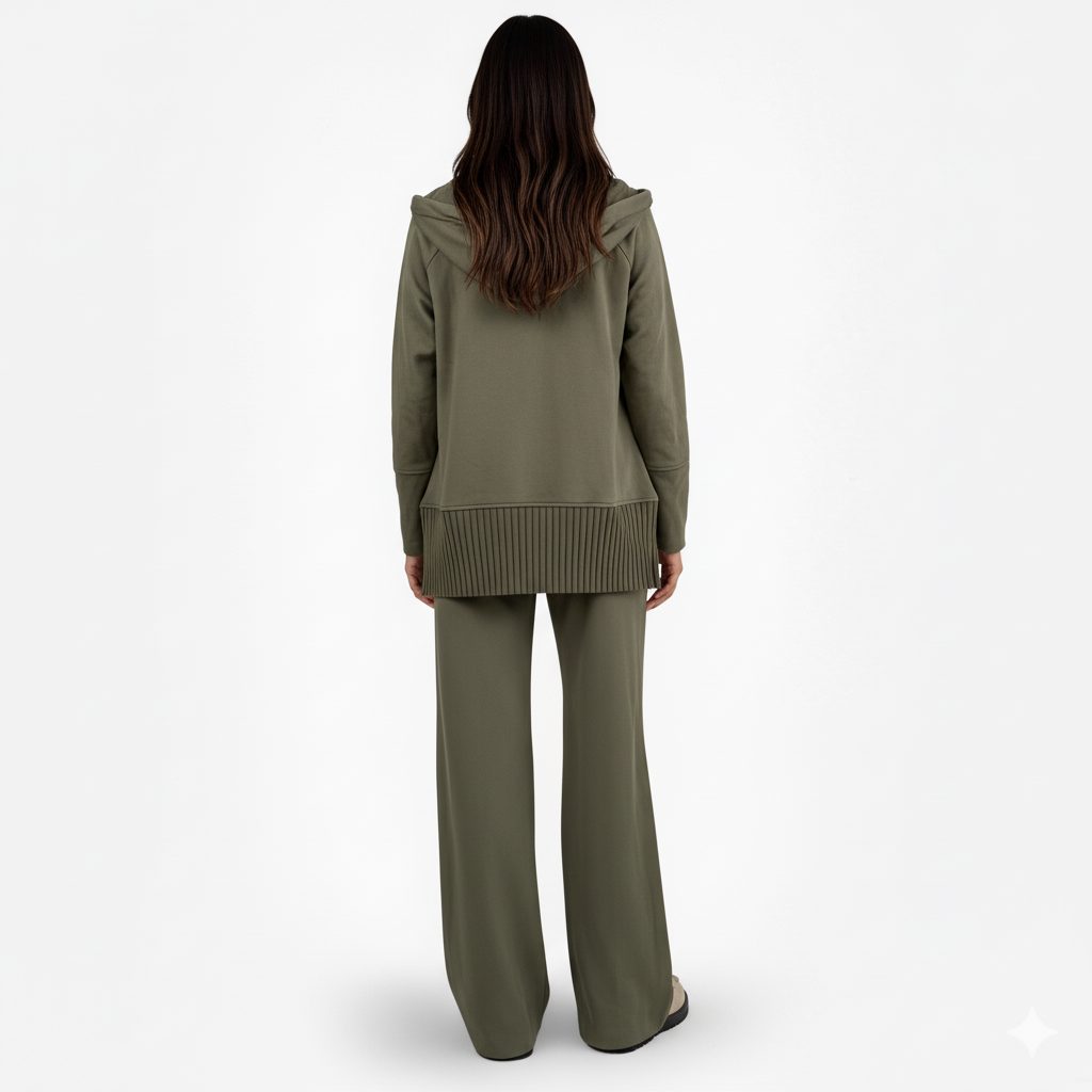 Hooded Cardigan Cozy Two Piece Loungewear Set-My Comfy Blouse