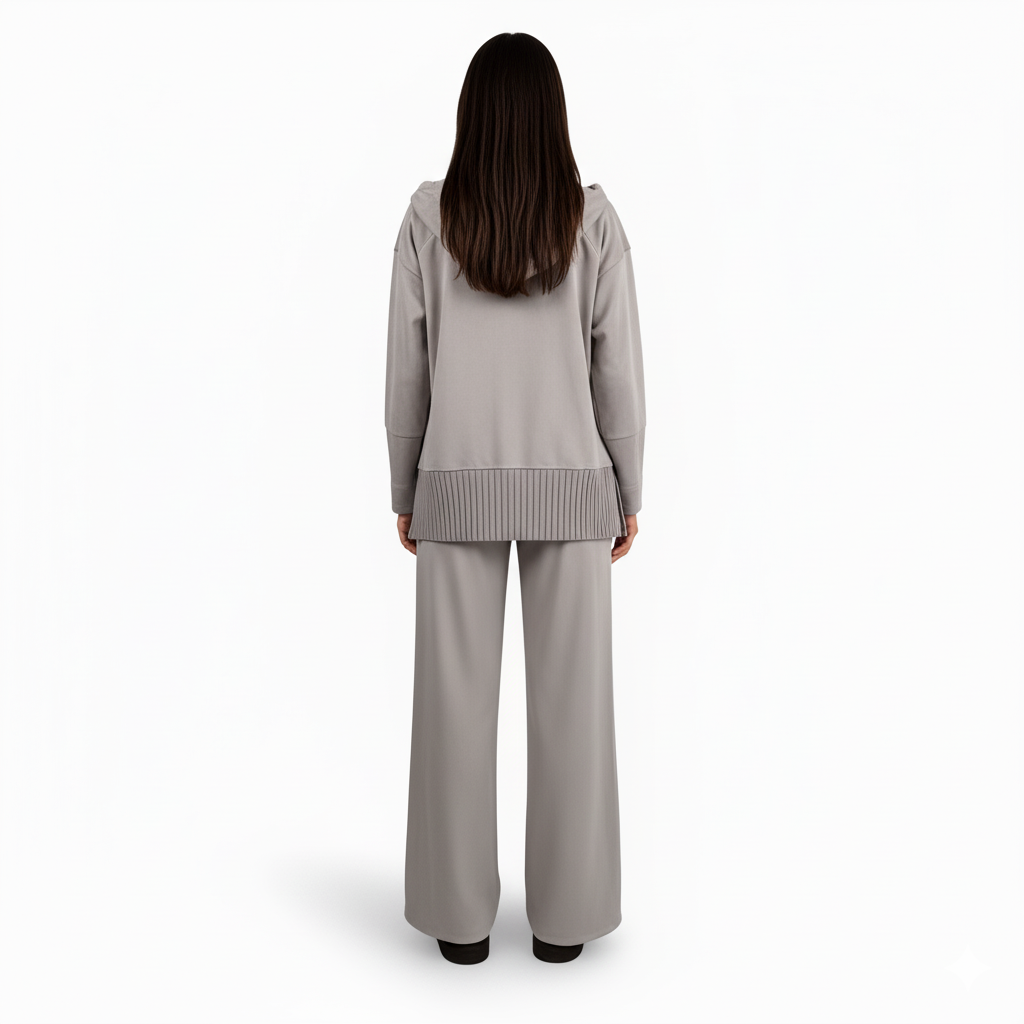 Hooded Cardigan Cozy Two Piece Loungewear Set-My Comfy Blouse