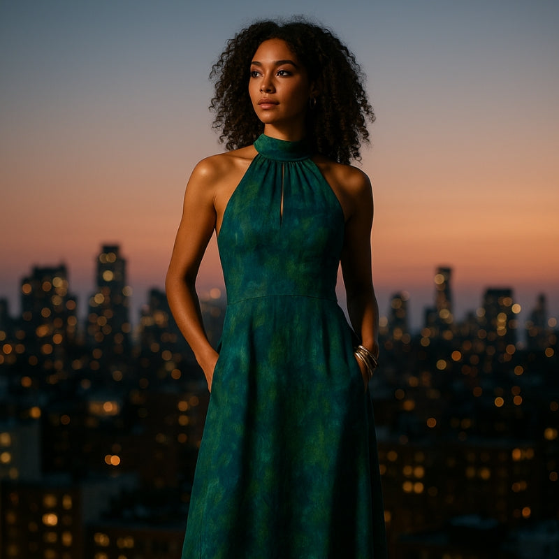 Irises Garden Maxi Dress