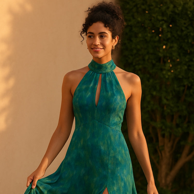 Irises Garden Maxi Dress