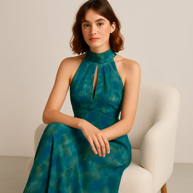 Irises Garden Maxi Dress