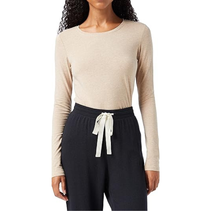 Women Long Sleeve Crewneck T Shirt Regular Fit Casual Top