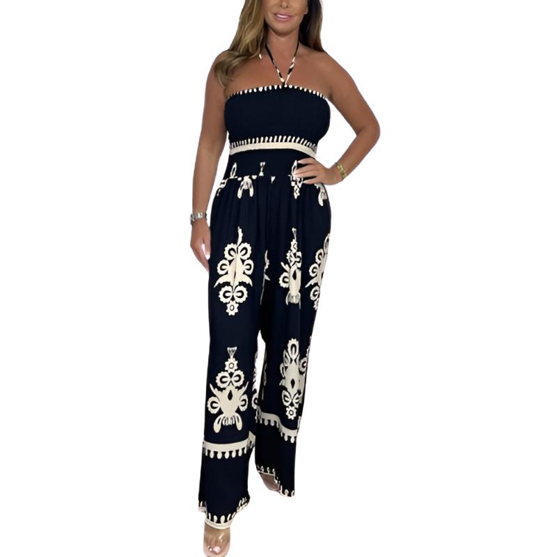 Jumpsuit With Floral Embroidery-My Comfy Blouse