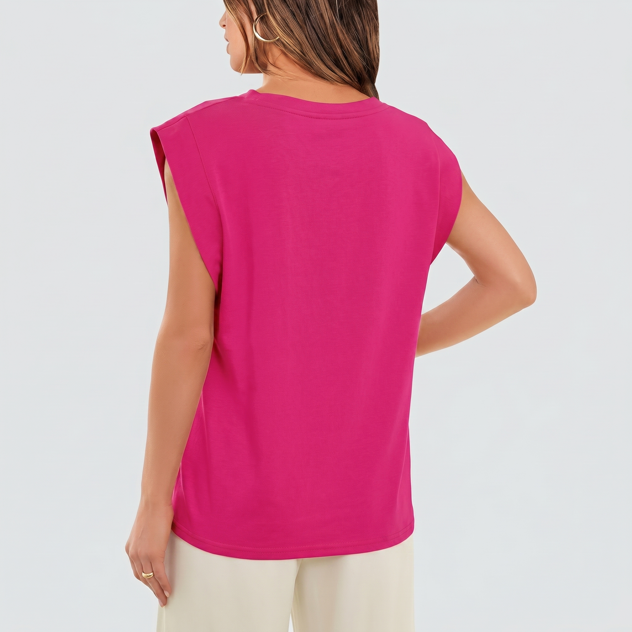 Basic Cap Sleeve Tops For Summer