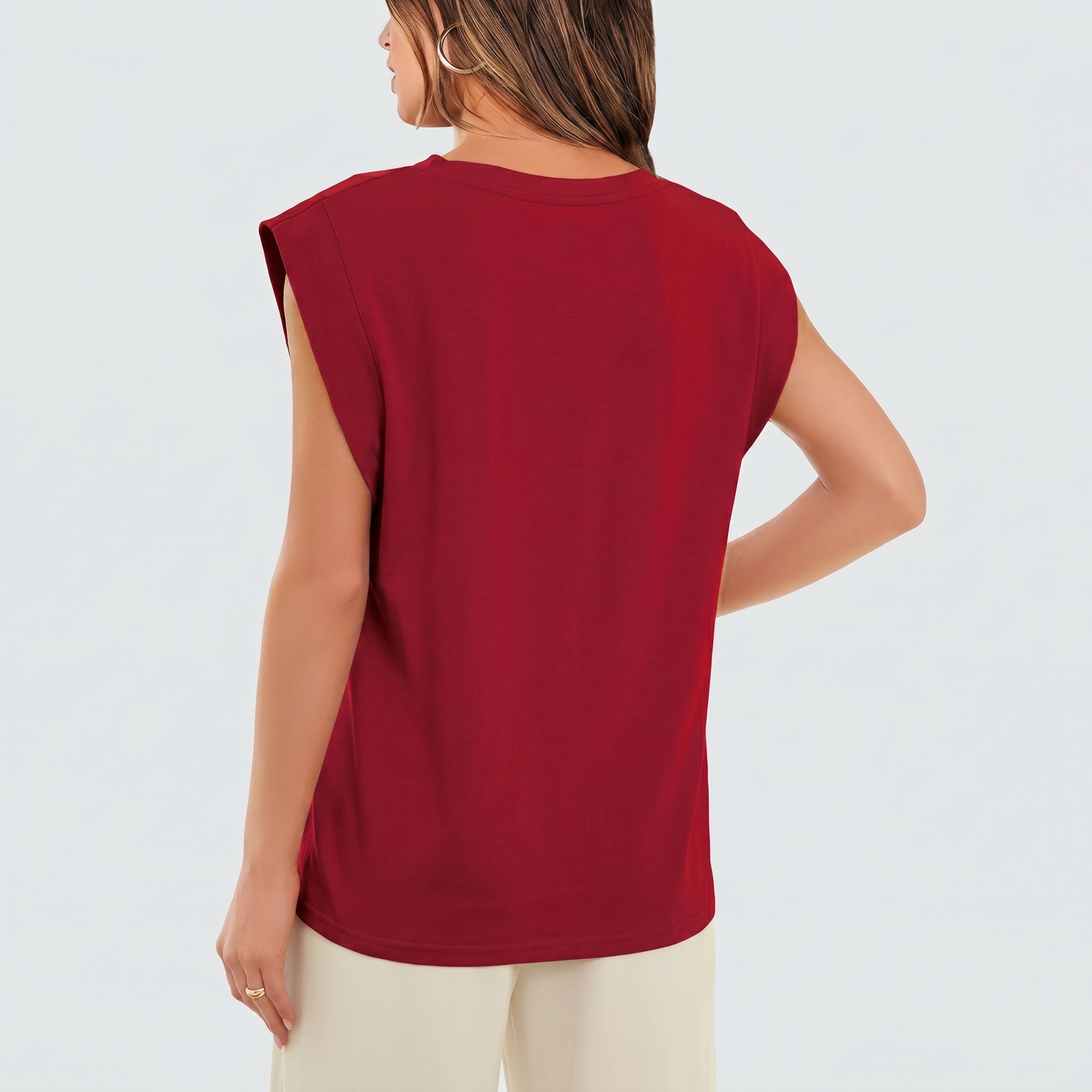 Basic Cap Sleeve Tops For Summer
