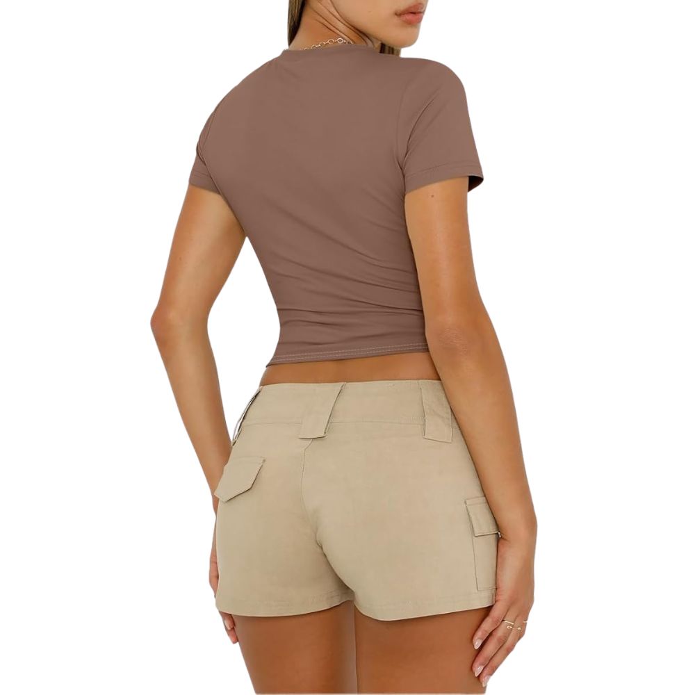 Women's Short Sleeve T Shirts Summer Crop Tops