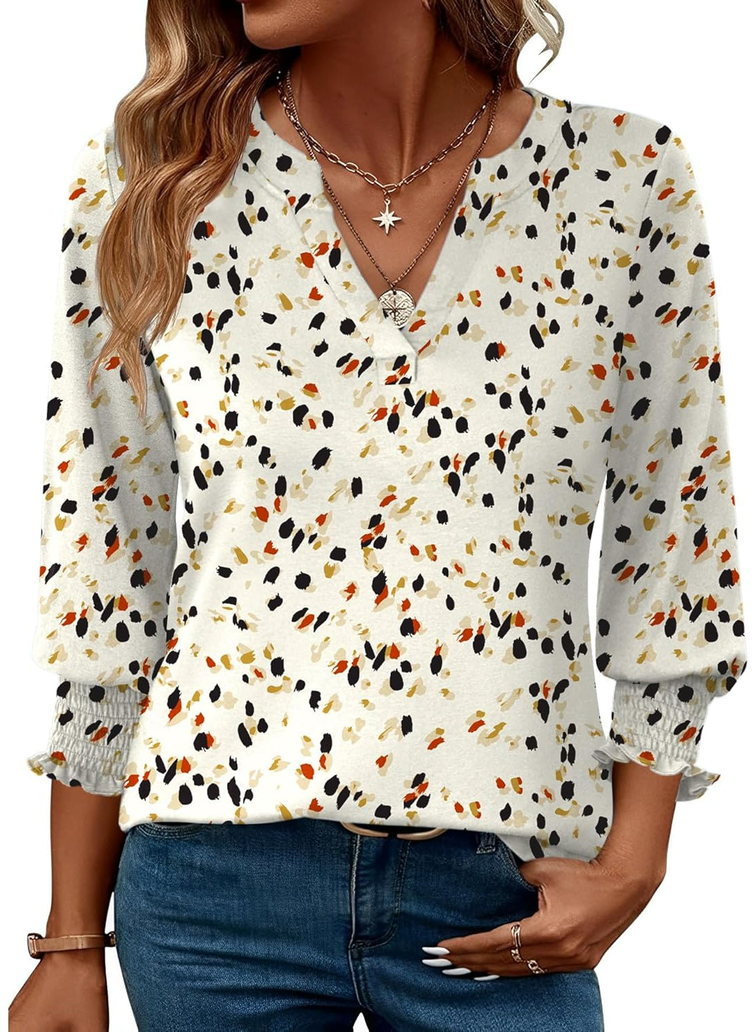Long Sleeve Summer Blouse With Floral Print For Casual Days-My Comfy Blouse
