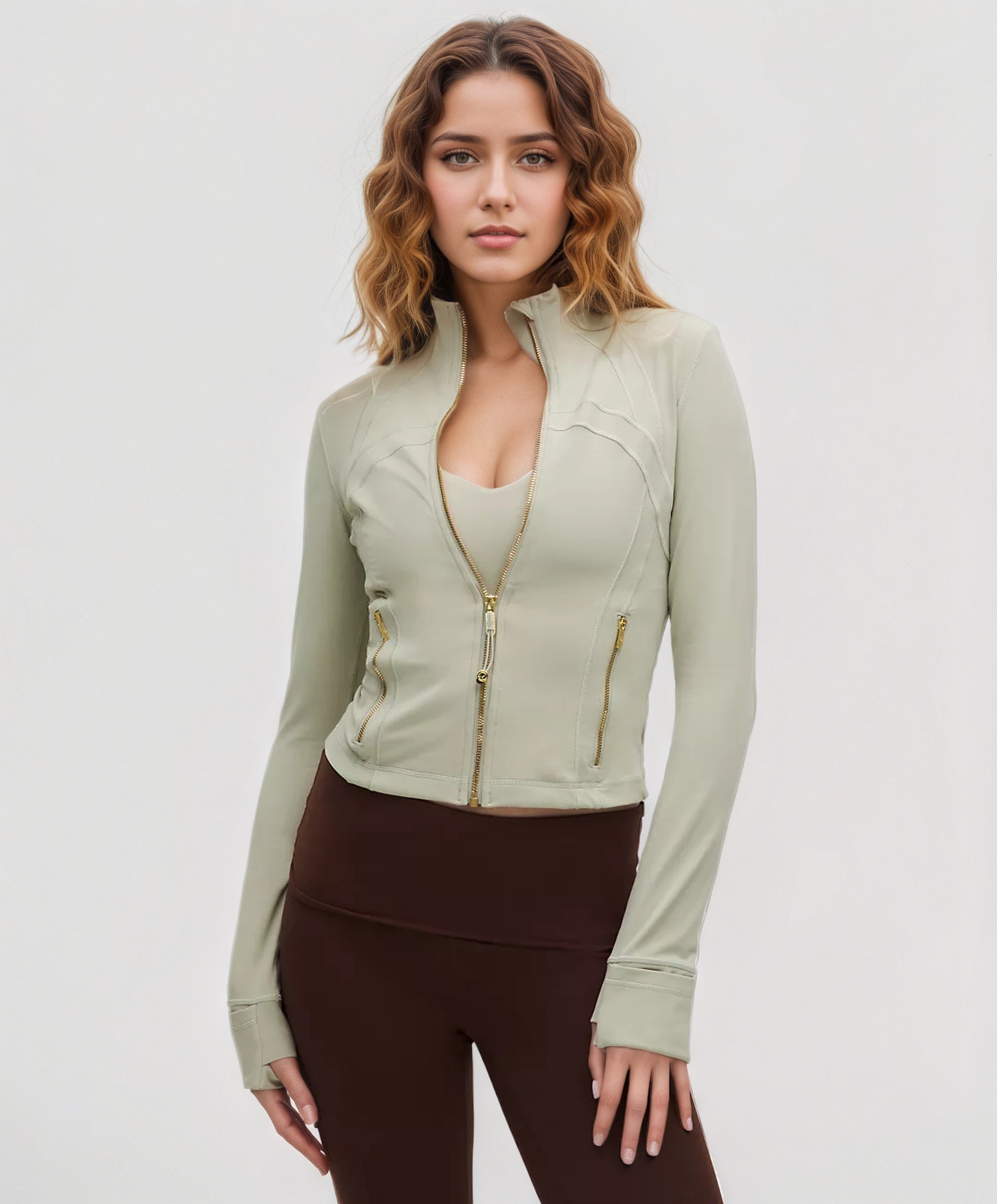 High Mobility Cropped Zip Jacket-My Comfy Blouse