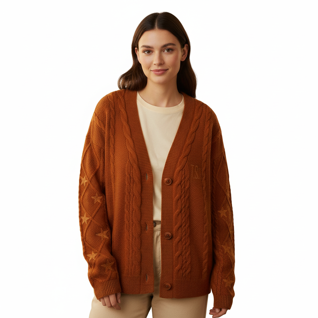 Life Of A Showgirl Knitted Button Cardigan