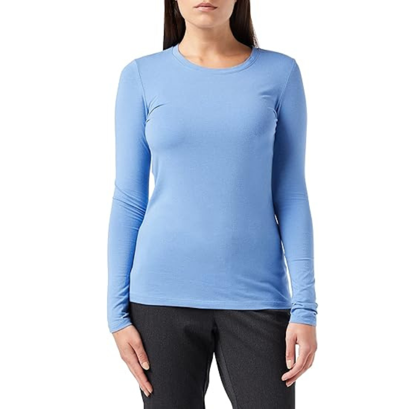 Women Long Sleeve Crewneck T Shirt Regular Fit Casual Top