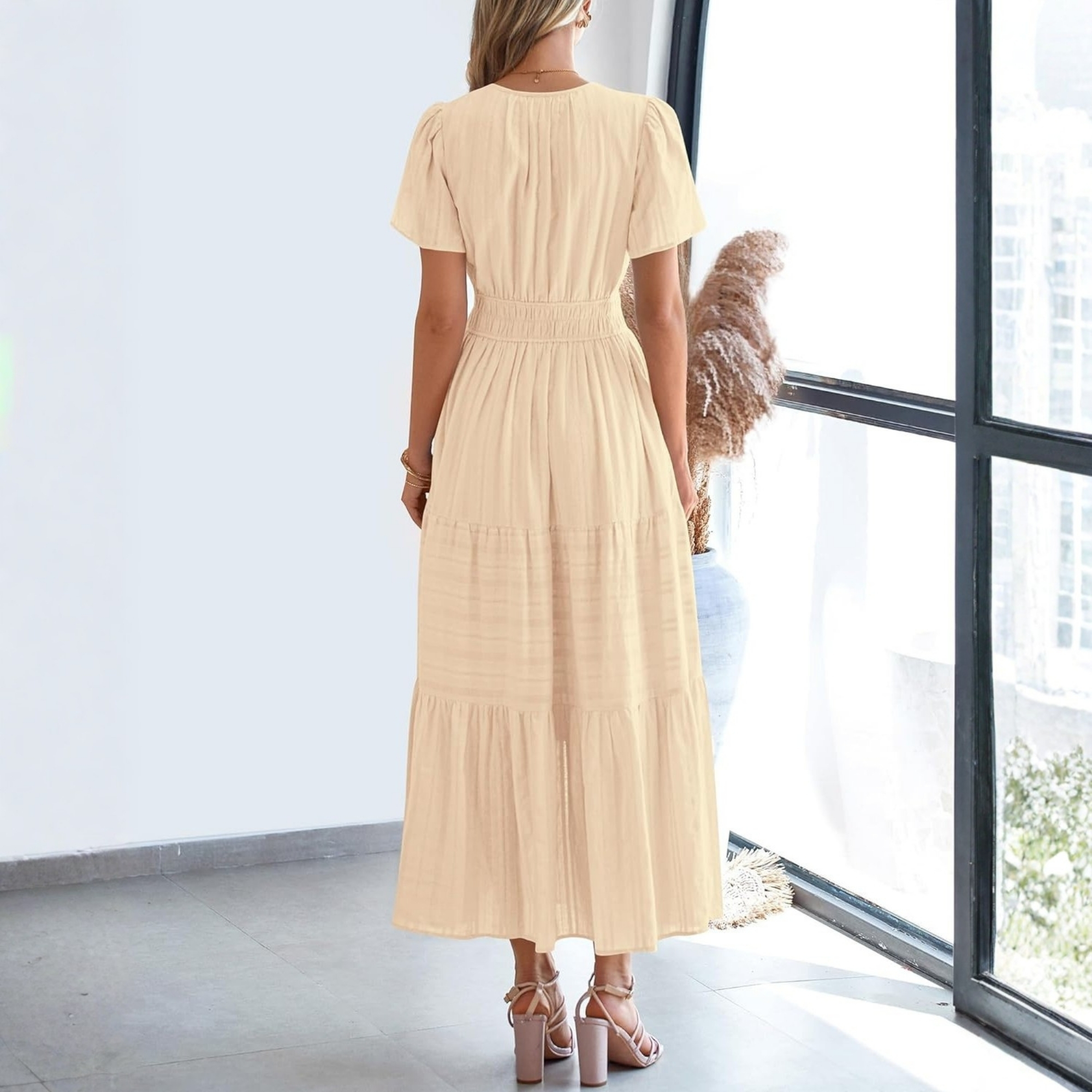 Lightweight Midi Maxi Dress With Pockets