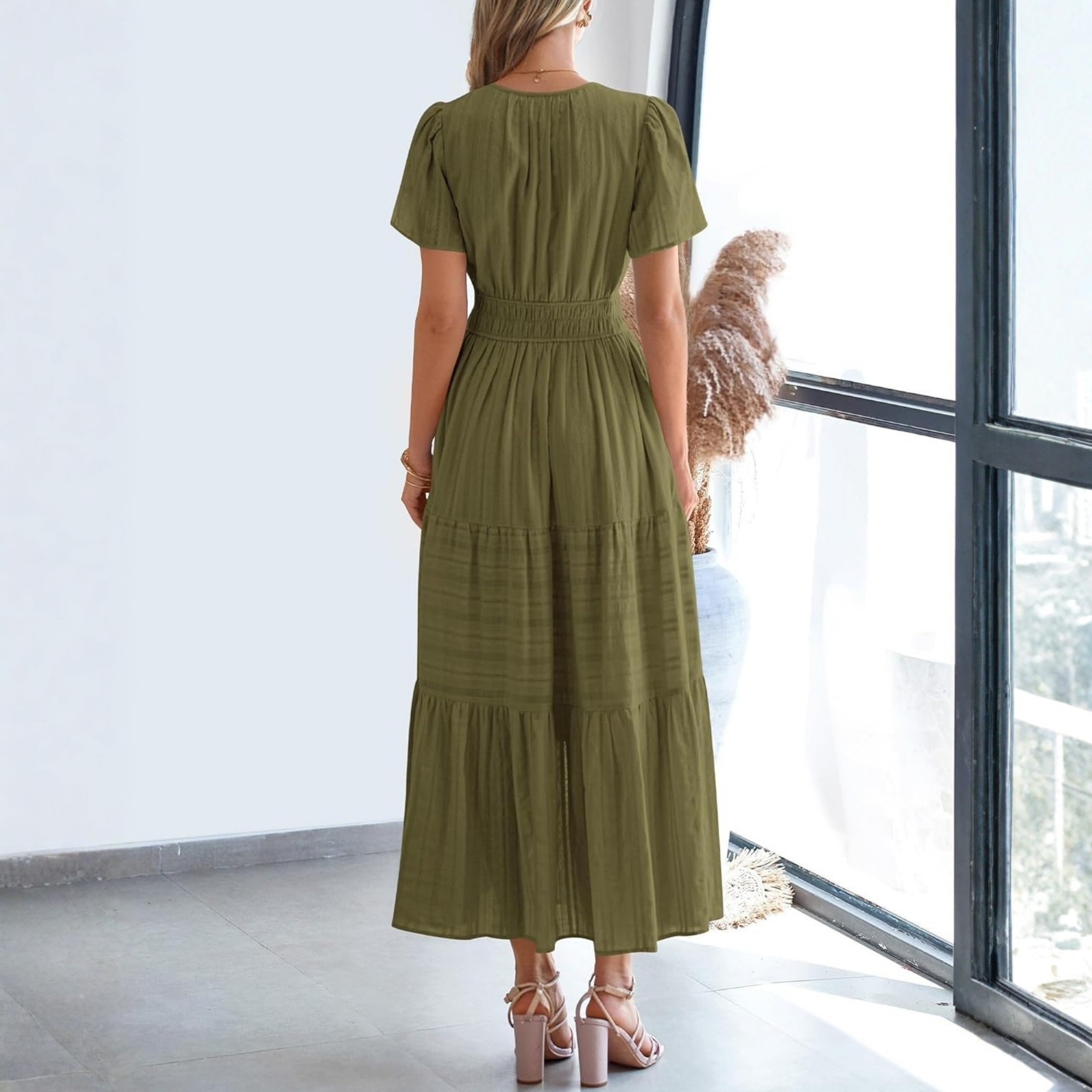 Lightweight Midi Maxi Dress With Pockets