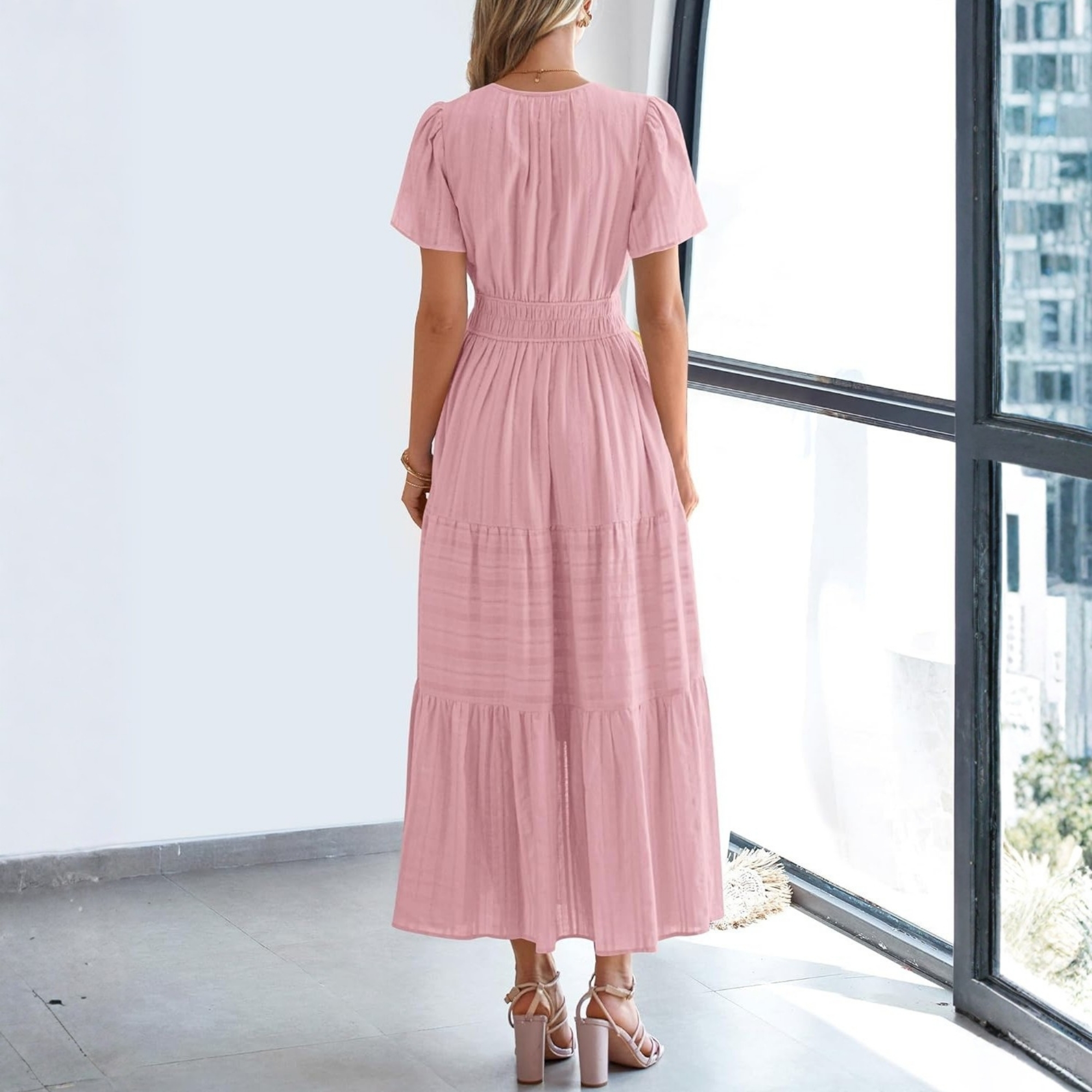 Lightweight Midi Maxi Dress With Pockets
