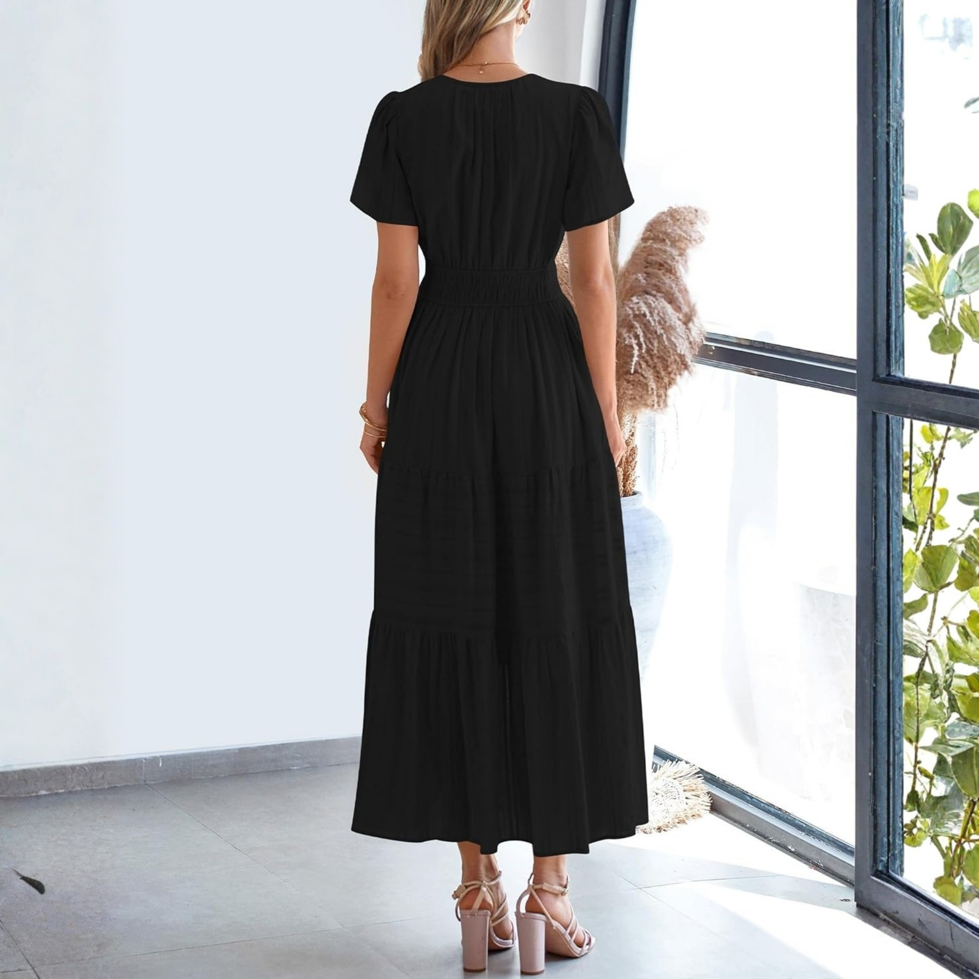 Lightweight Midi Maxi Dress With Pockets