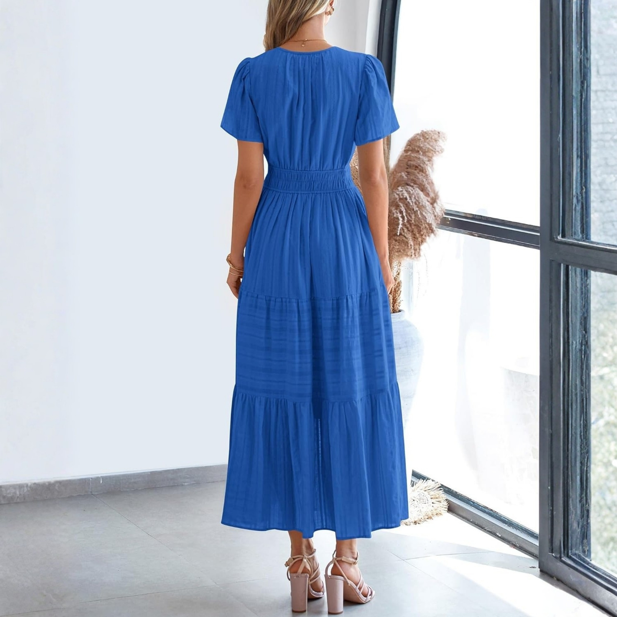 Lightweight Midi Maxi Dress With Pockets
