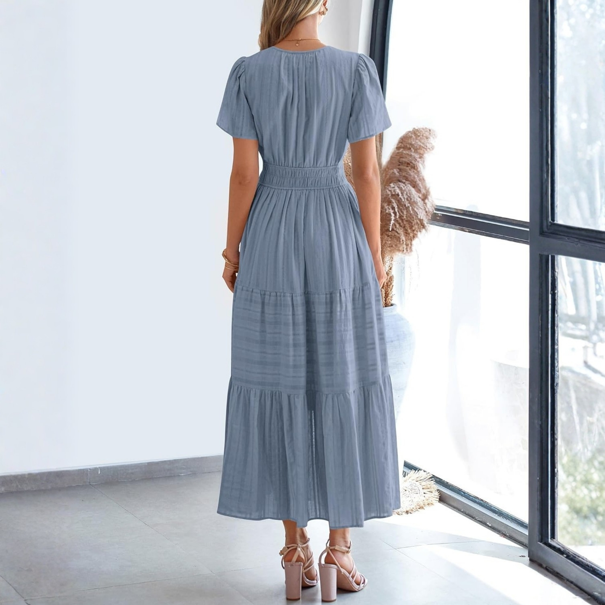 Lightweight Midi Maxi Dress With Pockets