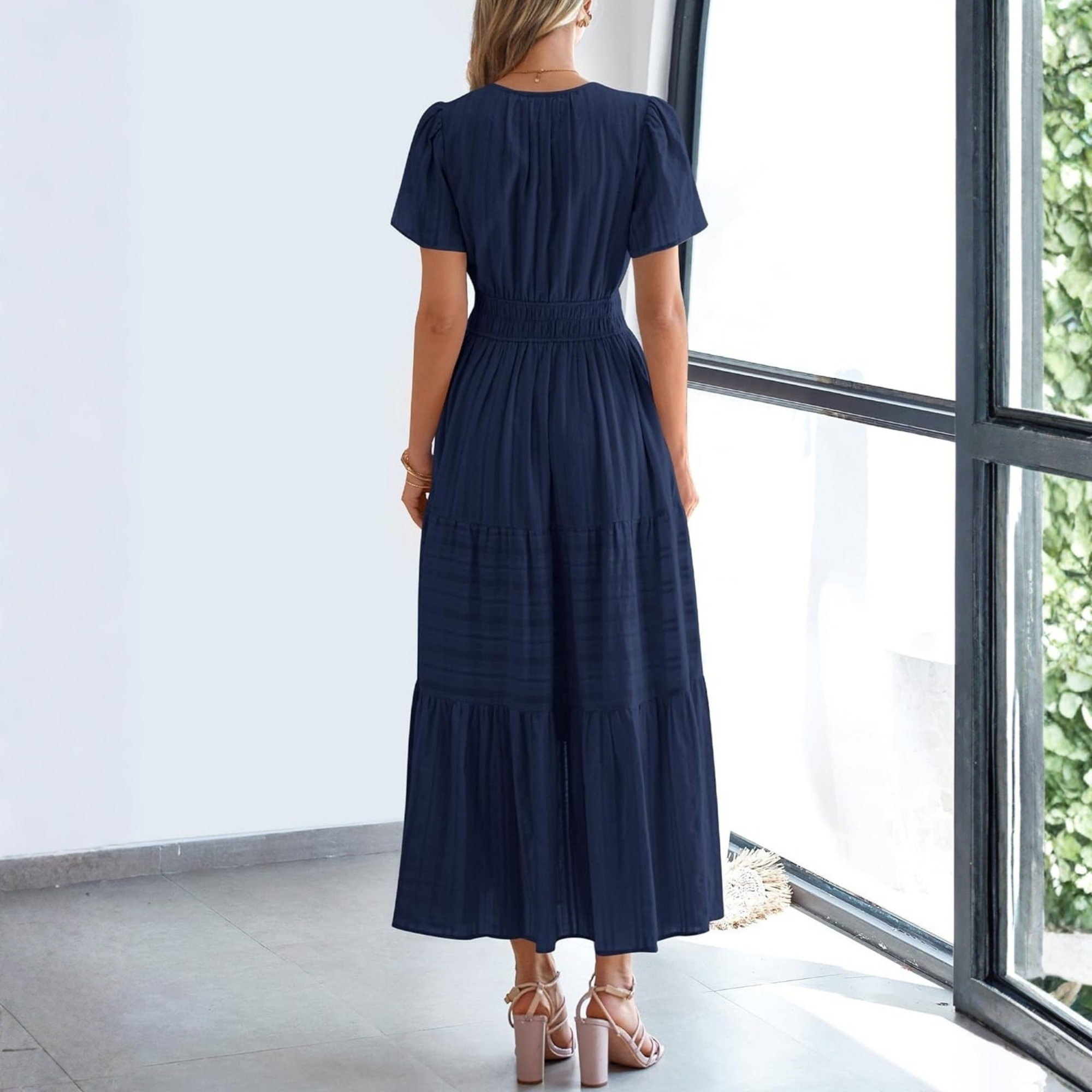 Lightweight Midi Maxi Dress With Pockets