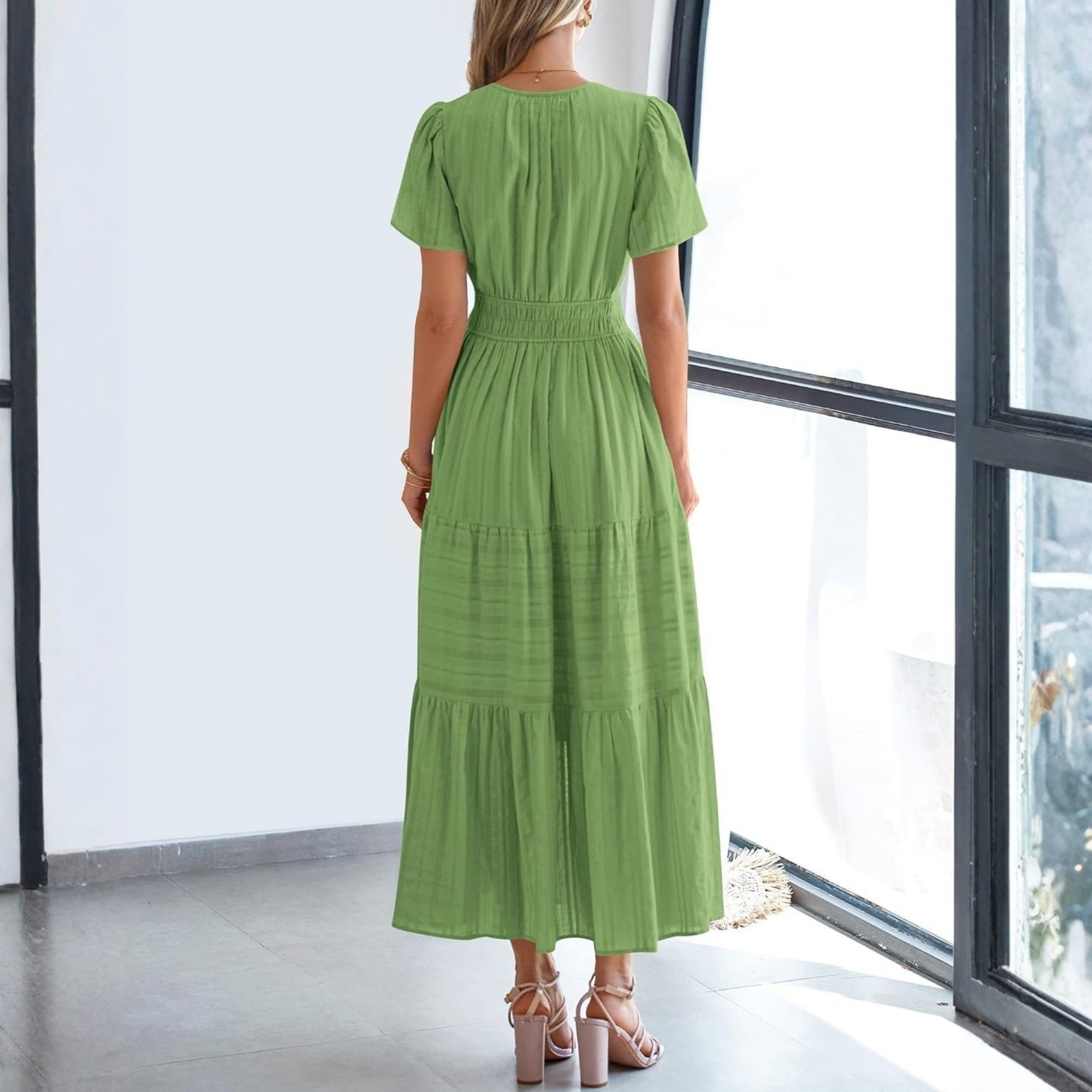 Lightweight Midi Maxi Dress With Pockets