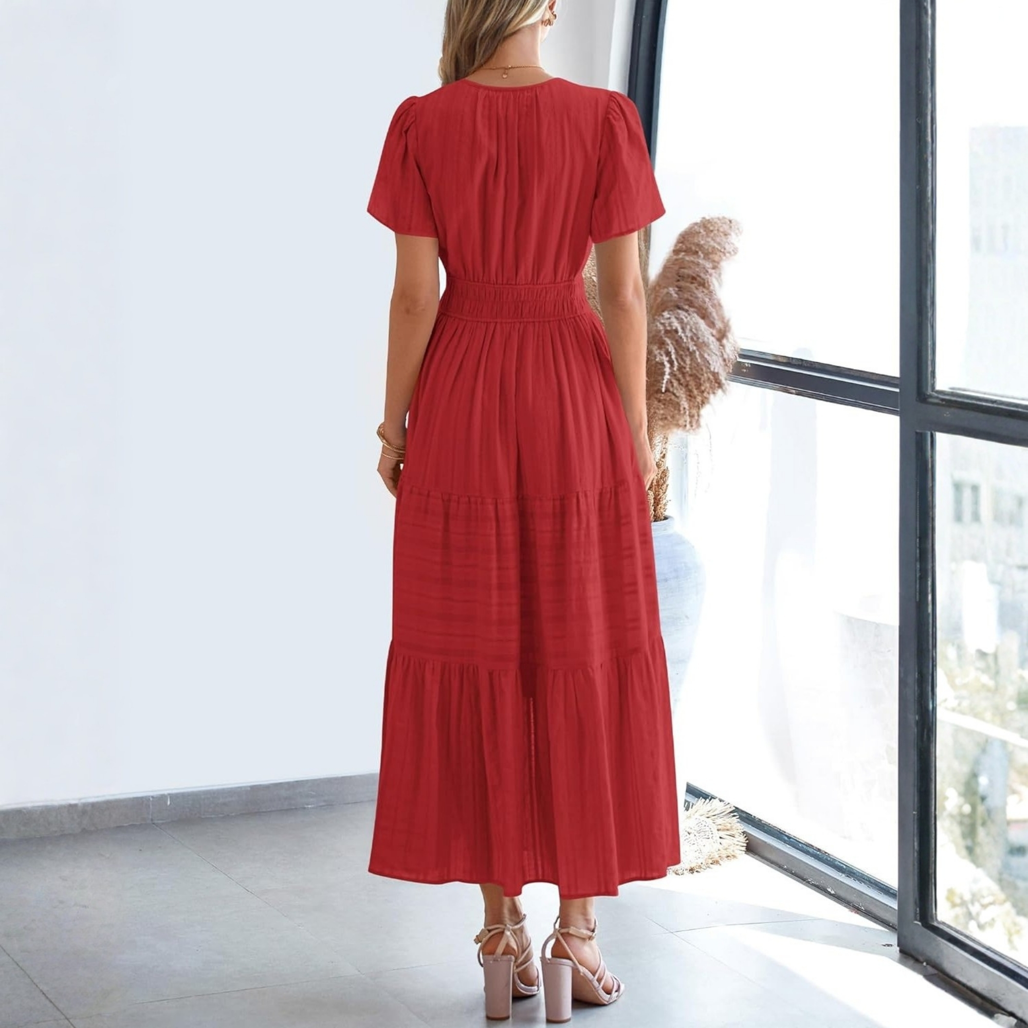 Lightweight Midi Maxi Dress With Pockets