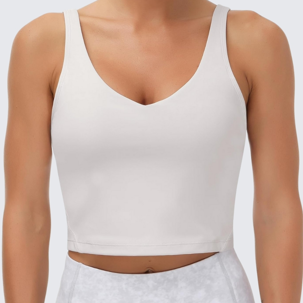 Longline Wirefree Sports Bra Padded With Medium Support