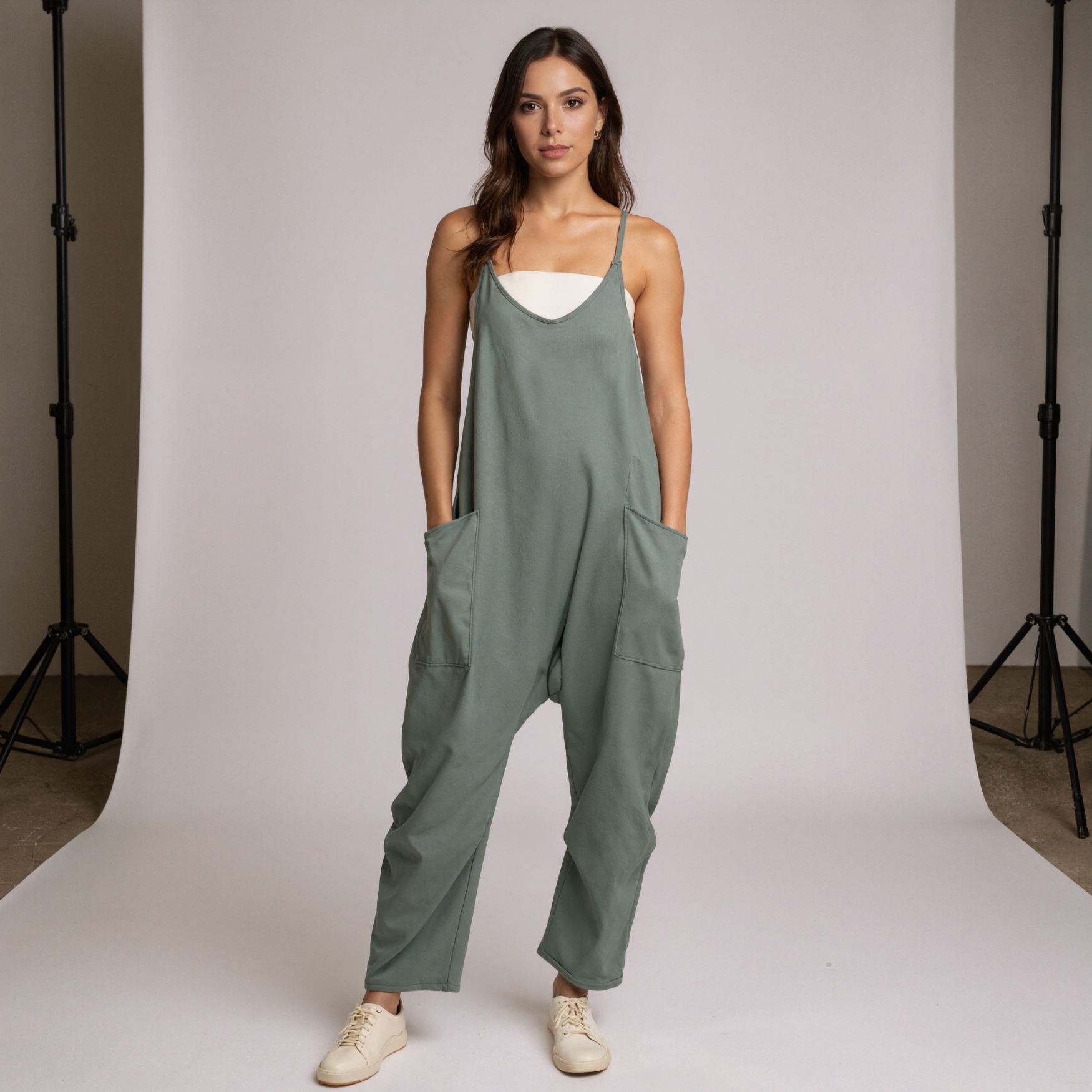 Loose Fit Jumpsuit With Pockets