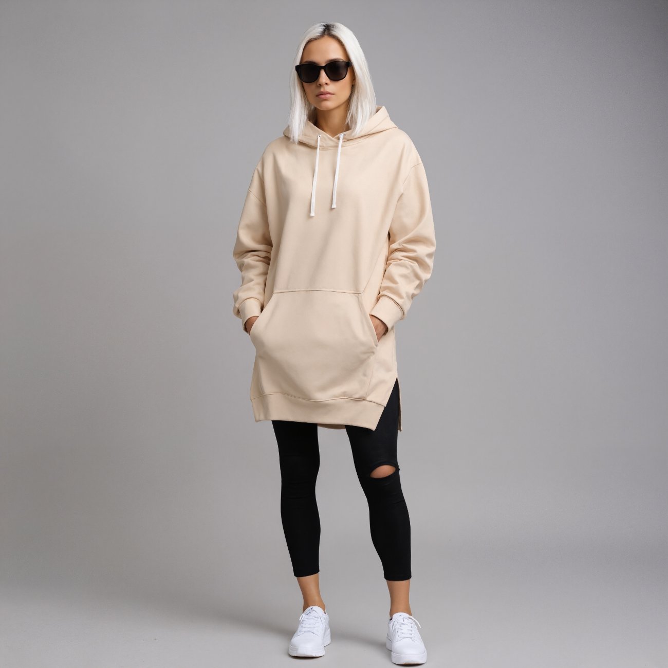 Loose Fit Pullover Hoodie Dress