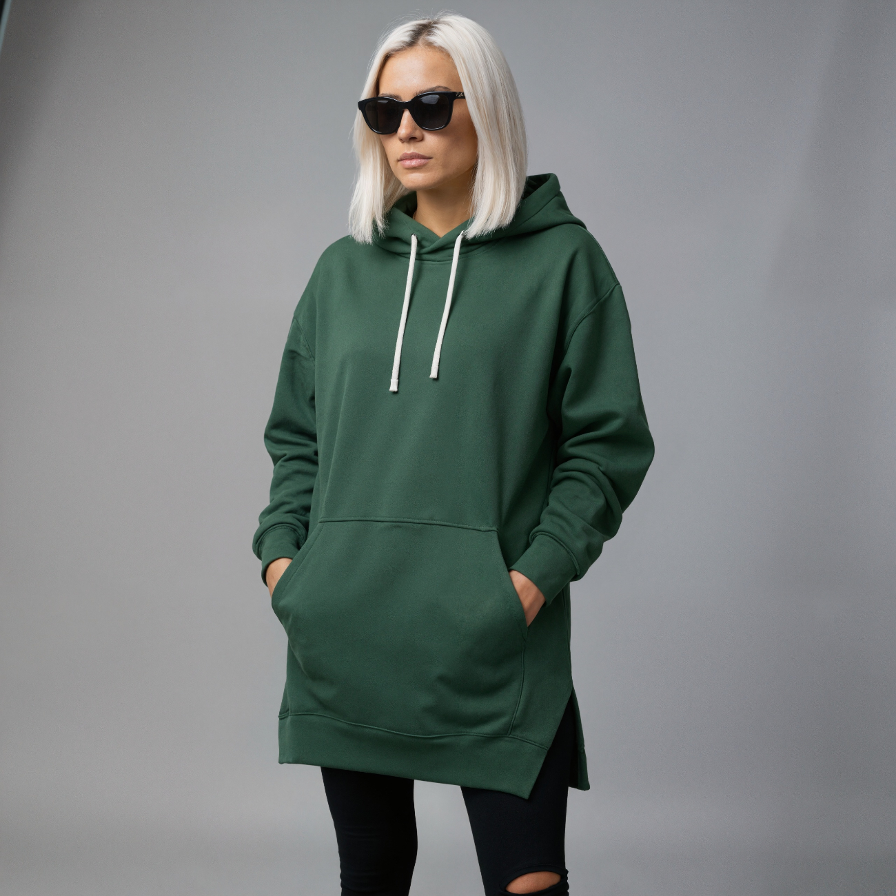 Loose Fit Pullover Hoodie Dress