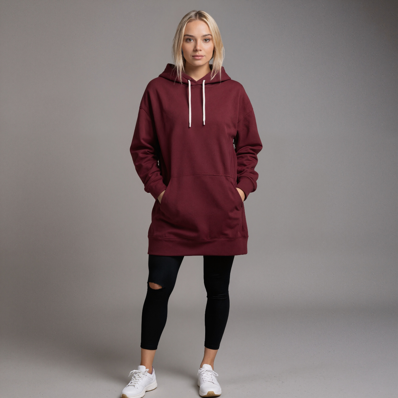 Loose Fit Pullover Hoodie Dress