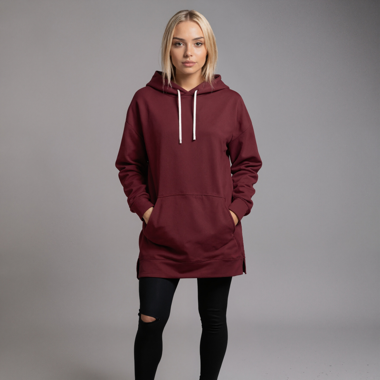 Loose Fit Pullover Hoodie Dress