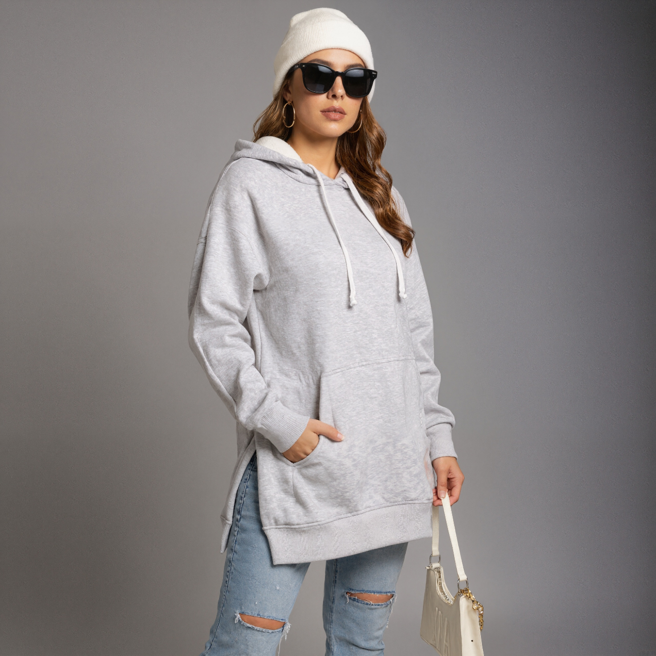 Loose Fit Pullover Hoodie Dress