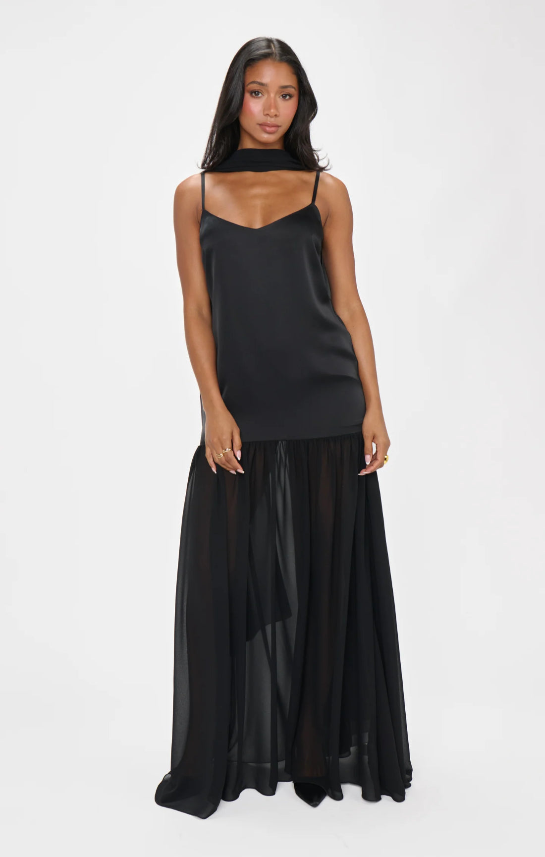 Spaghetti Strap Satin Maxi Dress-My Comfy Blouse
