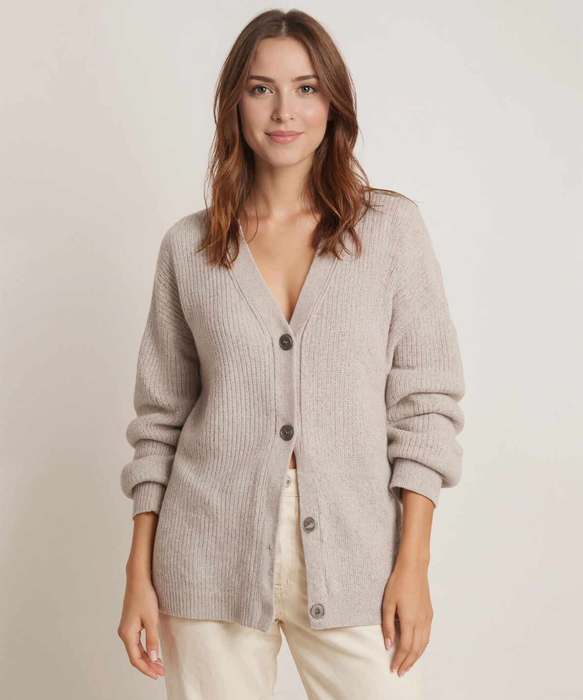 Minimalist Cashmere Knit Long Cardigan