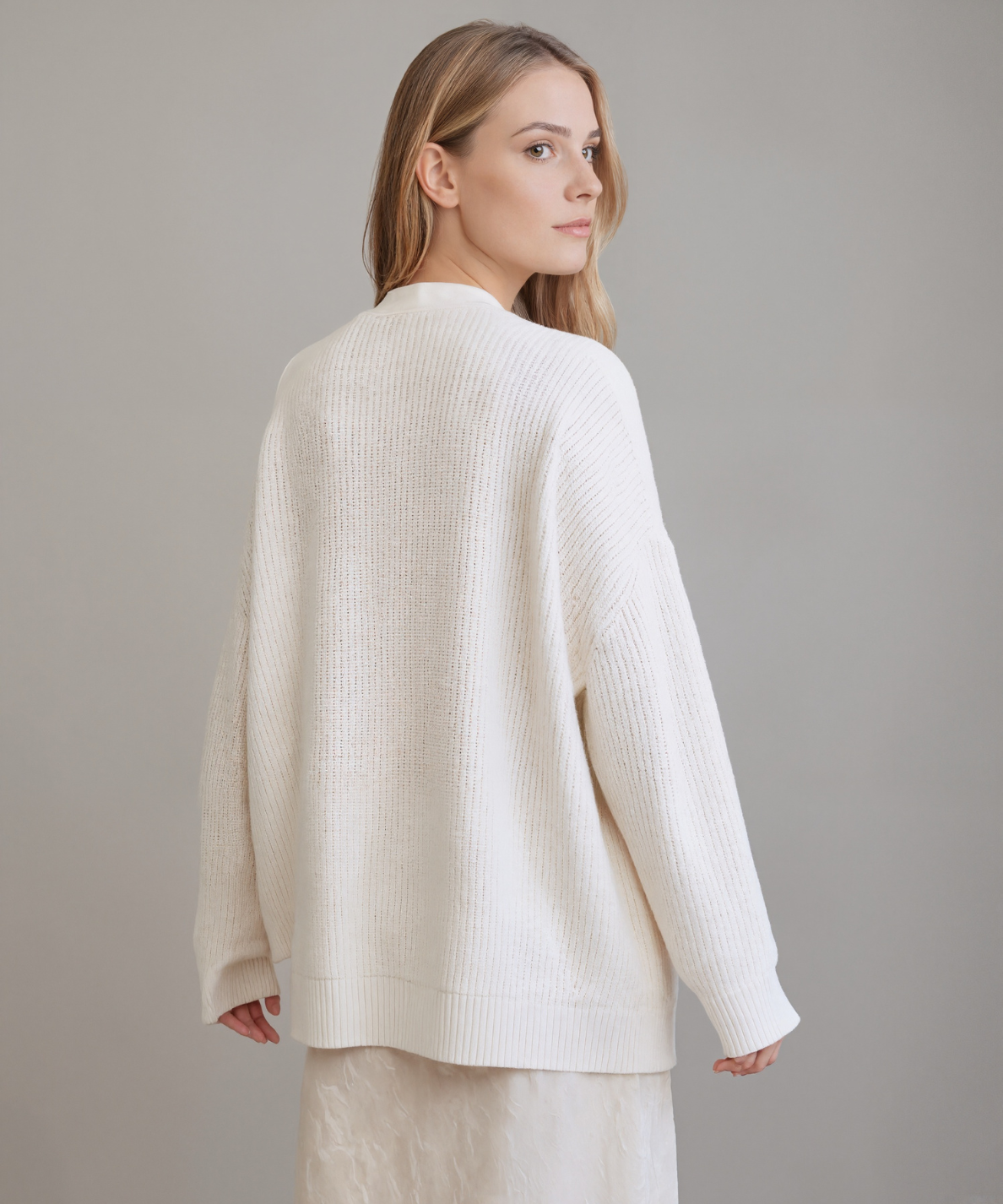 Minimalist Cashmere Knit Long Cardigan